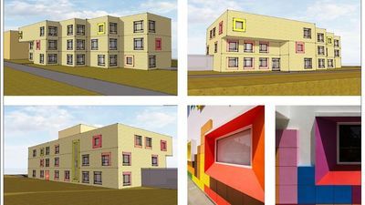 Nowy segment Zespołu Szkół nr 12 został zaprojektowany w oparciu o koncepcję, którą miasto zamówiło trzy lata temu za ponad 65 tys. zł w pracowni CZAARCH Architekci