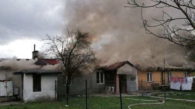 Pożar domu w Zawadówce