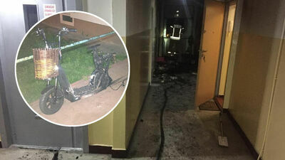 Pożar mieszkania w Lublinie. Hulajnoga elektryczna stanęła w ogniu