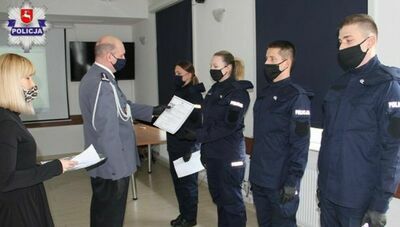 Łęczna: nowi policjanci złożyli ślubowanie