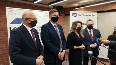 Krzysztof Żuk, Bartłomiej Druziński, Monika Pawłowska i Zbigniew Wojciechowski