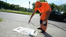 Podobną akcję malowania specjalnych oznaczeń jak w Zamościu zorganizowano także w Świdniku