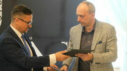 Tomasz Fulara i Maciej Nietopel. Podpisanie listu intencyjnego z Zespołem Elektrowni Pątnów-Adamów-Konin