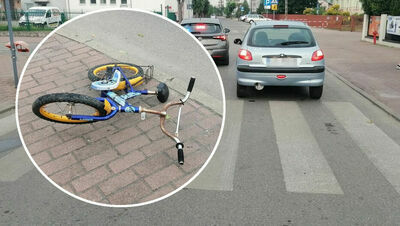 Chłopiec na rowerku wjechał wprost pod koła samochodu