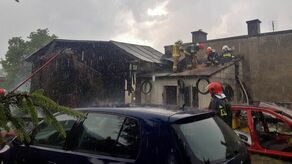 Pożar przy ul. Kościuszki w Janowie Lubelskim