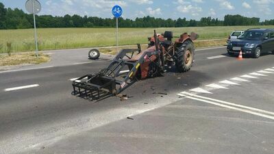 Gdy BMW zderza się z ciągnikiem...