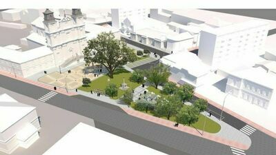 Wstępny projekt przebudowy placu, który nie podoba się m.in. radnym z PiS