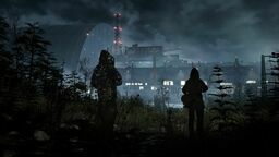 Chernobylite i widok na Czarnobylską Elektrownię Jądrową
