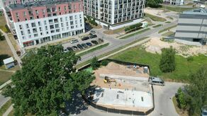 Chodzi o prywatny teren na skraju Węglina Południowego, ciągnący się wzdłuż parkingu przynależnego do budynku ze sklepem sieci Stokrotka