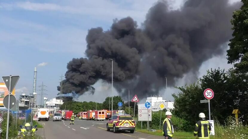 Pożar w Leverkusen
