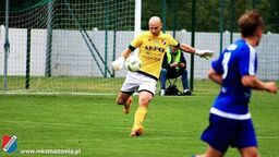 Doświadczony bramkarz Włodzimierz Lisiewicz miał duży wkład w zajęcie przez ŁKS Łazy wysokiego czwartego miejsca