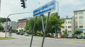 Lublin. Po wiadukcie jedziemy slalomem