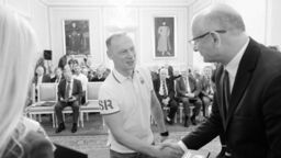 Sebastian Trumiński odebrał w 2019 roku medal od prezydenta Lublina za wkład w rozwój lubelskiego żużla.
