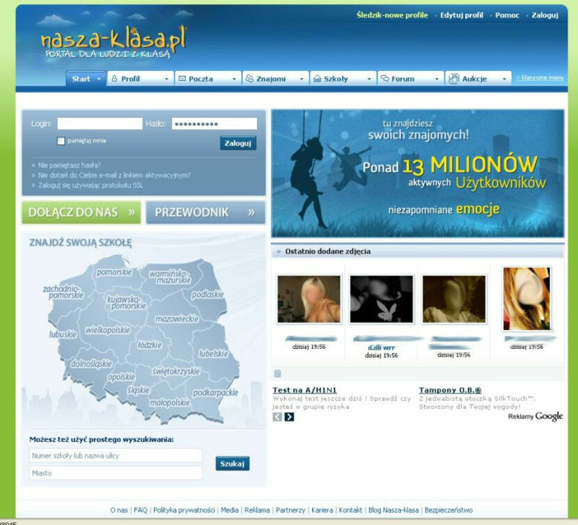 nasza-klasa.pl w 2009 roku