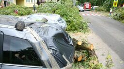 Zniszczenia na ulicy Braci Wieniawskich