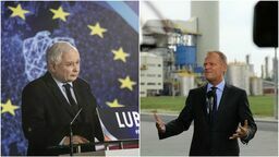 Jarosław Kaczyński (z lewej) i Donald Tusk
