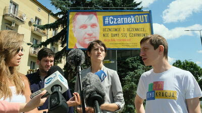 Plakat "Czarnek Out" zawisł przy KUL-u. "To osoba, która przynosi wstyd i nie reprezentuje obywateli Lubelszczyzny"