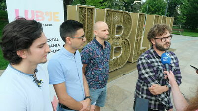 Od lewej: Stanislav Lesiuk, Aramais Grigoryan, Gabriel Zgórski i menadżer projektu Piotr Tyczyński