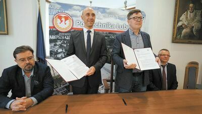 Umowę o współpracy podpisał prof. Zbigniew Pater, rektor Politechniki Lubelskiej oraz Jacek Dziuba, prezes Enei Innowacje