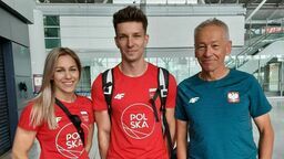 Od lewej: Aleksandra Mirosław, Mateusz Mirosław (trener lublinianki), Piotr Pustelnik (prezes Polskiego Związku Alpinizmu).