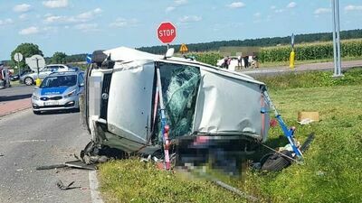 Tragedia na drodze w Łaziskach. Nie żyje kierowca fiata