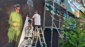 Radzyń Podlaski. Historyczny mural na przyszłym muzeum