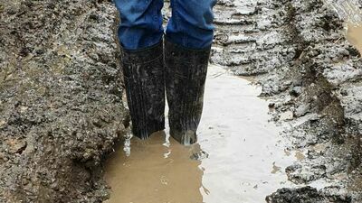 Mieszkańcy przyszli na sesję w brudnych gumowcach