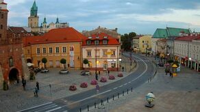 Widok z kamery skierowanej na pl. Łokietka