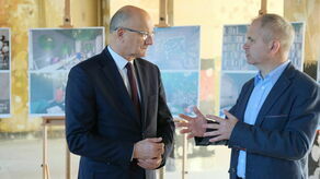 Prezydent Lublina, Krzysztof Żuk i dyrektor biblioteki Piotr Tokarczuk