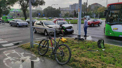 Niebezpieczny poranek na Czechowie. Dwa zderzenia