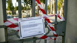 Zamknięty cmentarz w Zamościu w 2020 roku