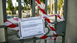 Zamknięty cmentarz w Zamościu w 2020 roku