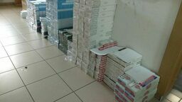 Ujawnione papierosy bez polskich znaków skarbowych akcyzy.