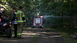 Pożar lasu, wspólna akcja strażaków i leśników. Spokojnie, to tylko ćwiczenia [zdjęcia]