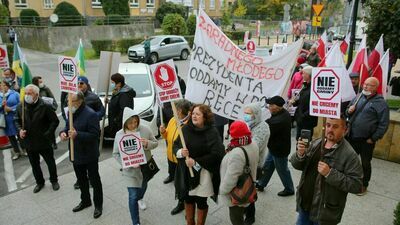 Niedawny protest mieszkańców gminy Chełm w Lublinie