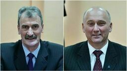 Andrzej Cieśla, wicestarosta kraśnicki (z lewej) i Roman Bijak, członek zarządu powiatu kraśnickiego. 