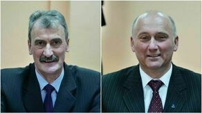 Andrzej Cieśla, wicestarosta kraśnicki (z lewej) i Roman Bijak, członek zarządu powiatu kraśnickiego. 