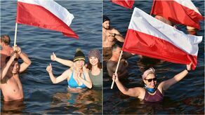 Kąpiel w jeziorze? Tak też można obchodzić Święto Niepodległości