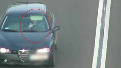 Jeden z kierowców przyłapanych przez policyjnego drona