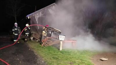 Do pożaru doszło w miejscowości Biesiadki