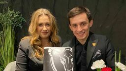 Aleksandra Marmuszewska (wiceprezes Motoru Lublin) i Wiktor Lampart