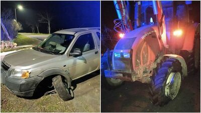 Niedaleko pada jabłko od jabłoni. Ojciec i syn pijani, równie solidarnie uciekali przed policją