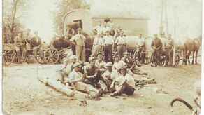 Siemień. Pamiątka pracy przy budowie szosy w roku 1937