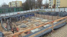 Tak wygląda plac budowy między ul. Filaretów a biurowcem będącym siedzibą Regionalnego Zarządu Gospodarki Wodnej