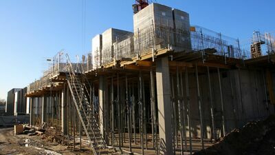 Puławy: Rośnie nowa biblioteka. Budynek ma już parter [zdjęcia]