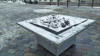 Makieta starego Lublina przesunięta, bo przeszkadzała taksówkarzom jeździć po chodniku