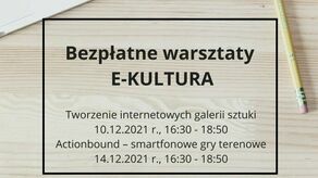 Bezpłatne warsztaty "E-Kultura" w DDK Czechów
