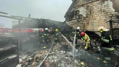 Pożar nad jeziorem Białym. Spłonął lokal gastronomiczny