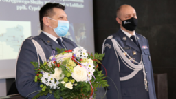 Pierwszy z lewej ppłk Cyprian Bas 