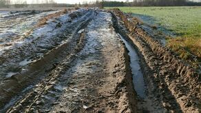 Rozjeżdżone drogi nad Bugiem